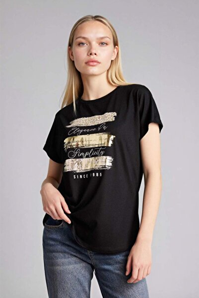 DeFacto Relax Fit Printed T-Shirt H1393Ax26Sm