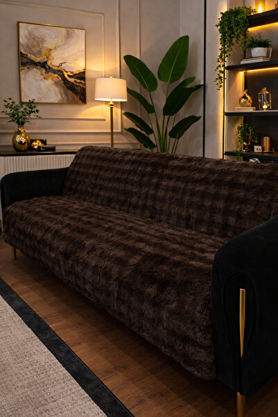 Shopyteks غطاء أريكة من فرو الأرانب 170x210 - غطاء أريكة من القطيفة غير قابل ...