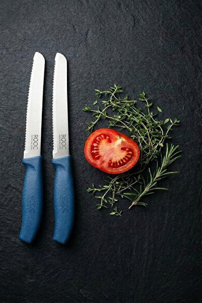 MAKRİ HOME Set of 2 Ultra Sharp Serrated Blades, Blue 22 cm 100% Guaranteed S...