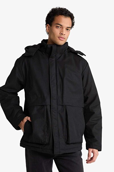 DeFacto Waterproof Slim Fit Hooded Coat F5690Ax25Wn