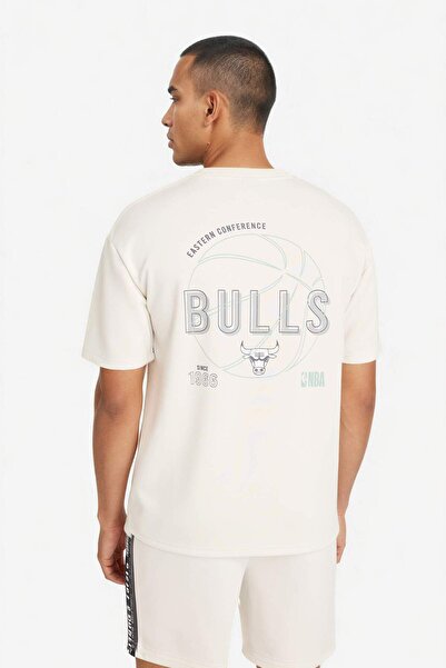 DeFacto Tricou cu mânecă scurtă NBA Chicago Bulls Relax Fit guler rotund F978...