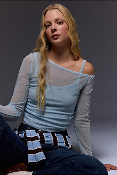 Omzu açık Mavi T-Shirt Modelleri, Fiyatları - Trendyol