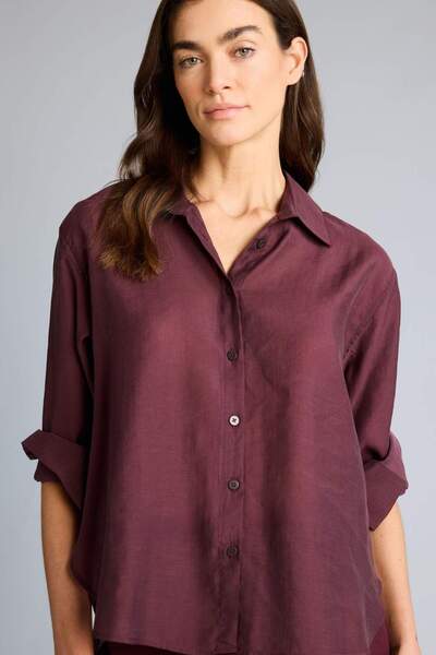 DeFacto Prevelika Košulja kragna Modal majica dugih rukava G9783AX26SP