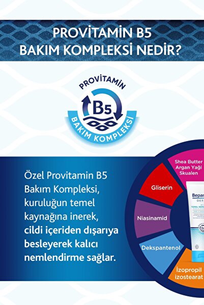 Bepanthol Temel Nemlendirici Günlük Vücut Bakım Losyonu 200ml Kuru, Hassas Ciltler, Günlük Yoğun Nemlendirici