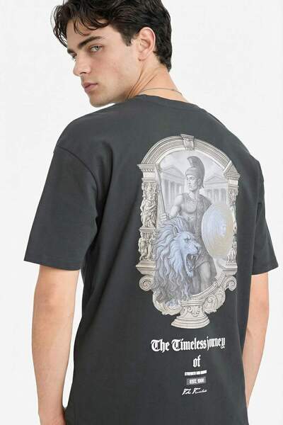 DeFacto 100% Βαμβάκι Boxy Fit με τύπωμα Μπλουζάκι F8028AX26SP