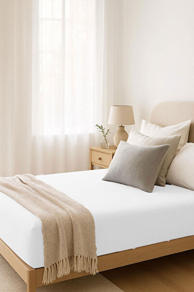 Mira Home Cearşaf unic din bumbac pieptănat simplu 100% bumbac elastic 100X200