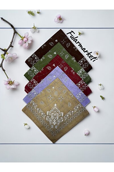 Fular Marketi 100% bumbac 5 bucăți Bandana cu model eleganță 5eks