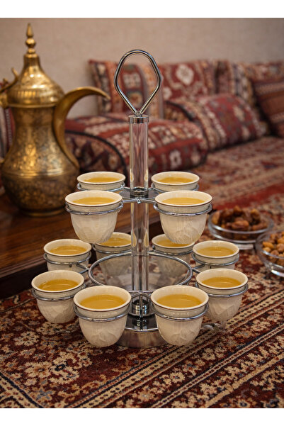 ALQANNAS حامل أكواب قهوة من الفولاذ المقاوم للصدأ | لمسة نهائية فضية أنيقة مع...