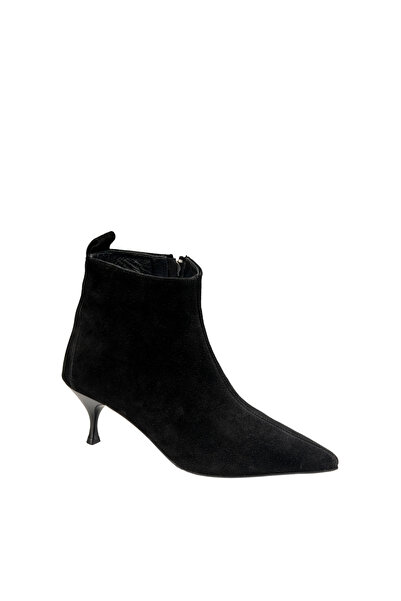 Desire حذاء نسائي من جلد الغزال الأسود الأصلي