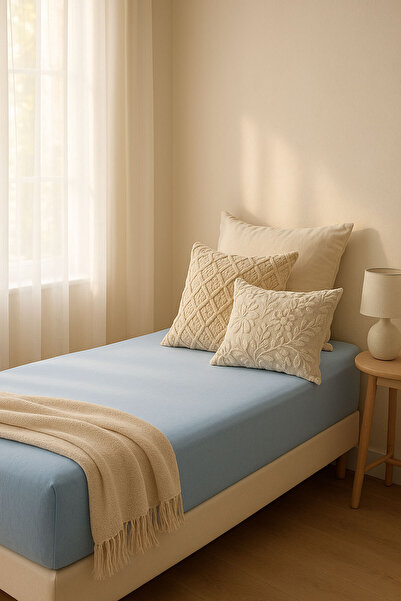 Mira Home Односпальне простирадло з 100% бавовни з гумкою 100X200