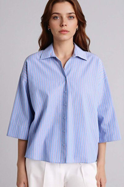 DeFacto Relax Fit Shirt Collar Poplin Long Sleeve Shirt G2962Ax26Sp