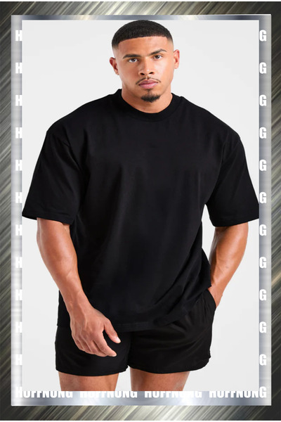 HOFFNUNG UNISEX Καθημερινό Σετ με Κοντά Μανίκια και Μονόχρωμη Στάμπα, για Εξω...