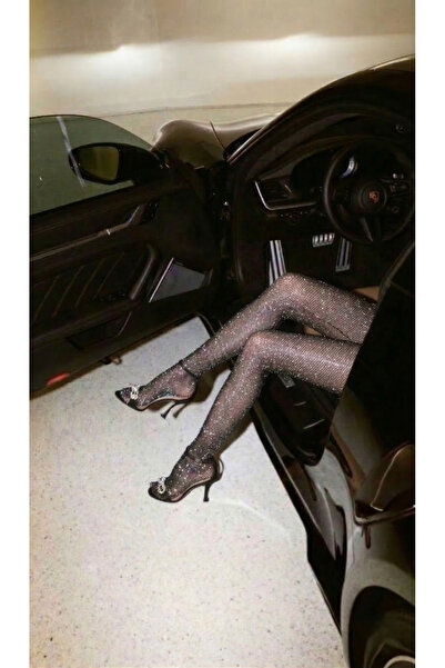 Pompea Dres Damă 30 Den Vida, dresuri plasă cu sclipici