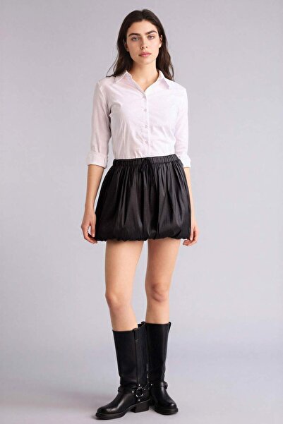 DeFacto Balloon Fit Normal Waist Taffeta Mini Skirt H0549Ax26Sp