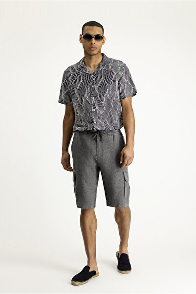 Kiğılı برمودا كتان برباط وخصر وجيب كارجو - 8682608545422