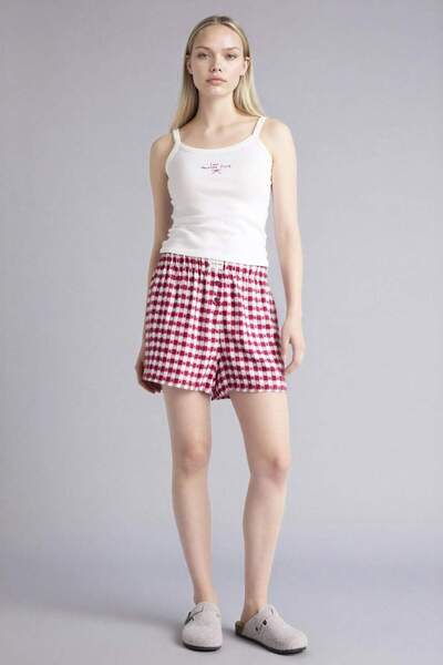 DeFacto Checkered Shorts Pajama Bottoms G7995Ax26Sp