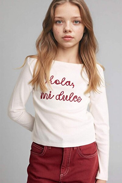 DeFacto Printed Ribana T-Shirt Girls G8462A826Sp