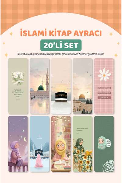 MuslimWalk 20 ADET ÇOKLU İSLAMİ AYRAÇ SETİ