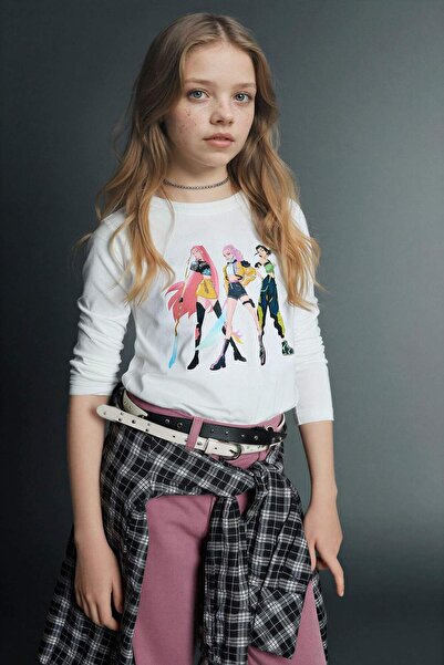 DeFacto Kpop - Demon Hunters Slim Fit T-Shirt for Girls H3838A826Sp