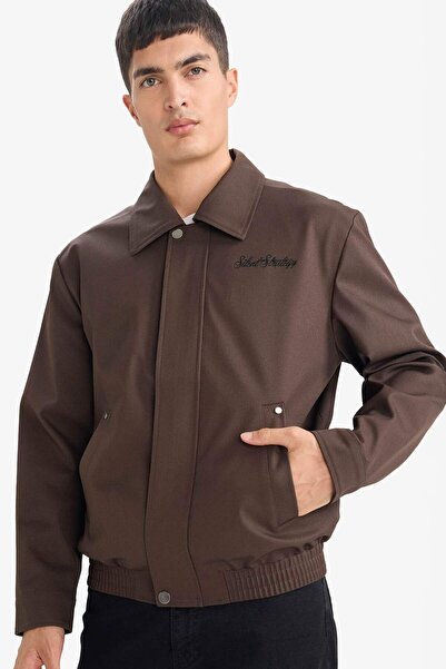 DeFacto Oversized Polo Collar Waterproof Coat F8470Ax26Sp