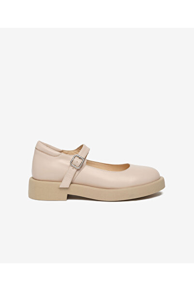 Greyder Kadın Krem Hakiki Deri Loafer Ayakkabı 4Y2UA59105