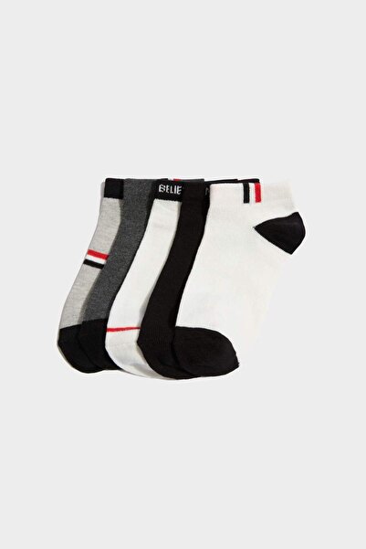 DeFacto Baskılı 5li Pamuklu Patik Çorap Erkek Çocuk G2020A8NS