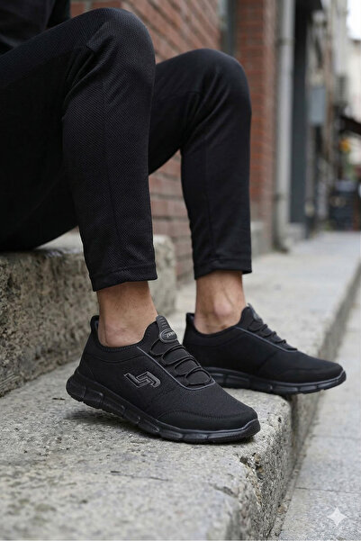 Jump 15529 Ανδρικά αθλητικά παπούτσια καθημερινής βάδισης με μαύρο διχτυωτό π...