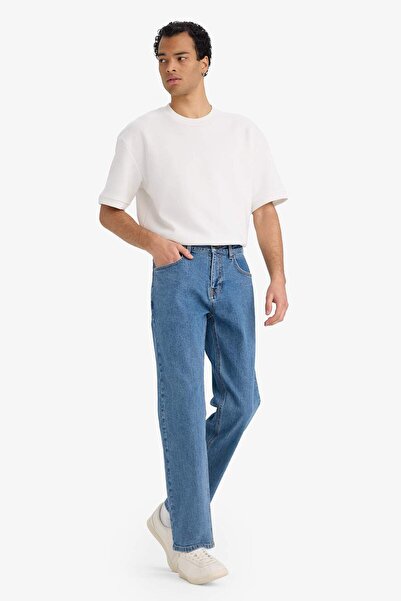 DeFacto Diago Comfort Fit Comfortable Fit High Waist Wide Leg Jean Pants D983...