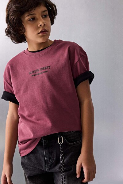 DeFacto Dečak T-shirt G6485A8/BR174 LT.BORDEAUX