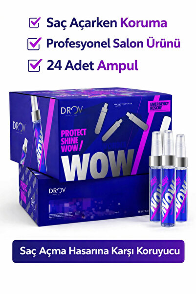 DROV KOZMETİK DROV WOW Protect Shine 32x8 ml – Saç Açma Öncesi Koruyucu ve Pa...