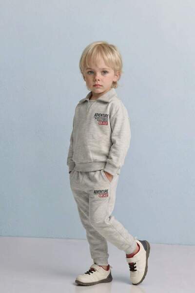 DeFacto Комплект от 2 части с надпис на суитшърт за момчета G6294A526SP