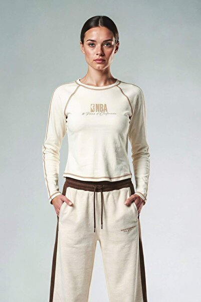 DeFacto Nba Wordmark Long Sleeve T-Shirt F8237Ax26Sp