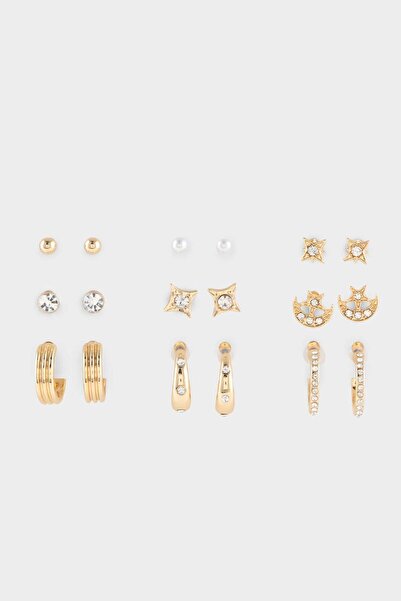 DeFacto Women's 9-Piece Earrings Set G4464Axns