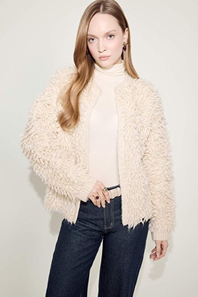 DeFacto Κανονική εφαρμογή Πλεκτή Ζακέτα με Λαιμόκοψη Ποδηλάτου G5266AX25WN