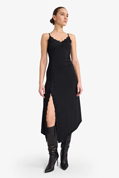 DeFacto Φόρεμα με θέμα την Πρωτοχρονιά σε γραμμή Α με λαιμόκοψη σε σχήμα V με...