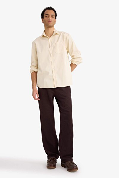 DeFacto Wide Leg Textured Sweatpants with Pockets E9433Ax25Au