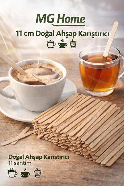 VENON 400 Pieces ☀️   Wooden Stirrer 1 Pack Disposable Tea ☀️ Coffee Stirrer ...