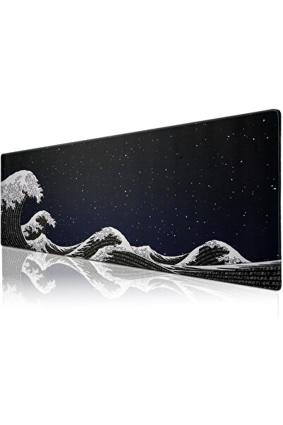 KlasseGear Pro Kanagawa Yıldızlar 90x40 Cm Xxl Gaming Oyuncu Mouse Pad Mousepad