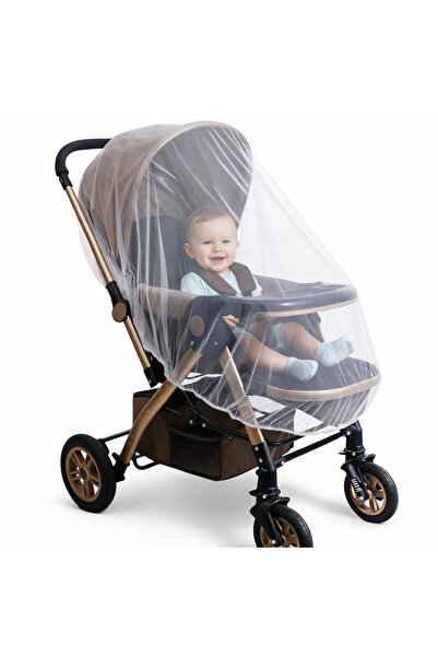 RUKİYE YAVUZ Pamuk Pazen شبكة حماية لعربة الأطفال من التول - حماية صيفية، لون...