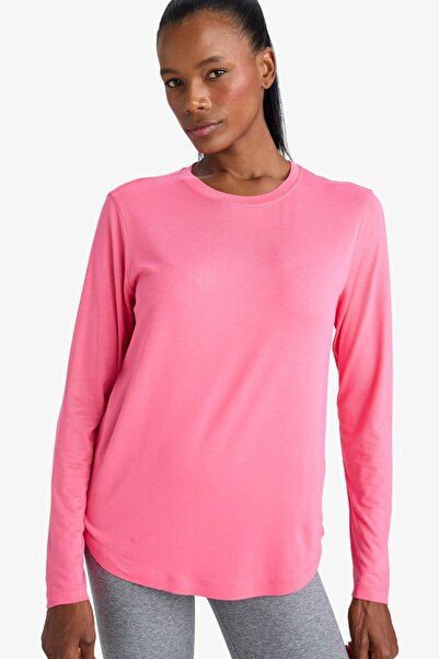 DeFacto Standardna majica sa dugim rukavima za sportiste okrugla kragna G3779...