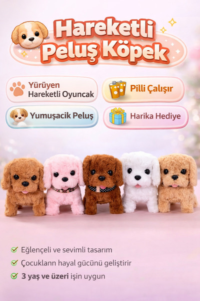 Home Hareketli Peluş Köpek (büyük boy)
