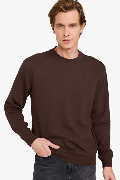 DeFacto Bisiklet Yaka Basic Düz Sweatshirt G6721AX25AU