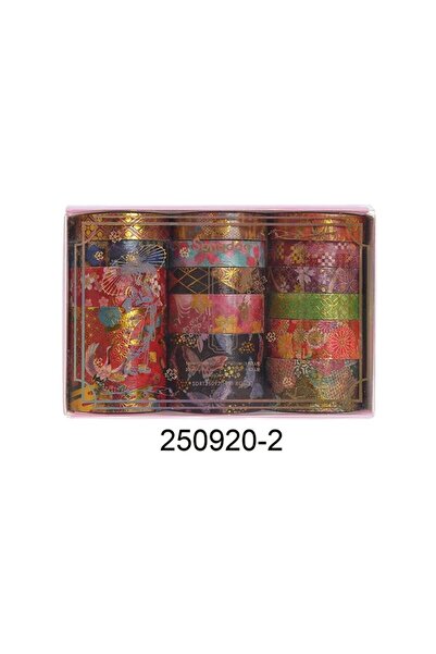 Choice 250920-2 مجموعة 15 لفة من شريط واشي مزخرف بالزهور، نبات زهر الكرز مع ر...