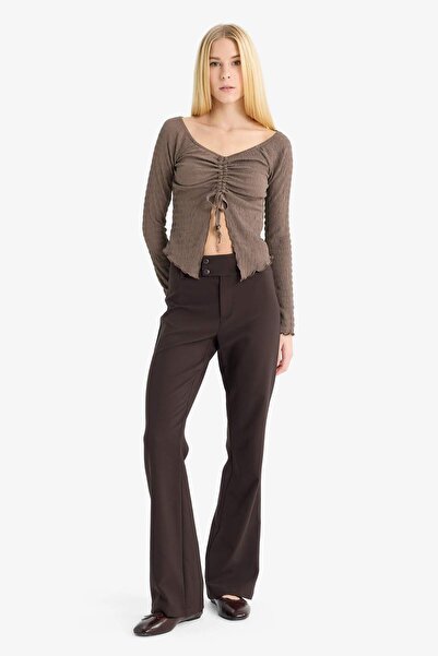 DeFacto Παντελόνι με κανονική μέση Flare Fit F6251AX25WN