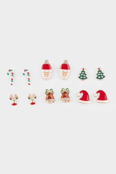 DeFacto New Year Themed Women's 6-Piece Earrings F7409Axns