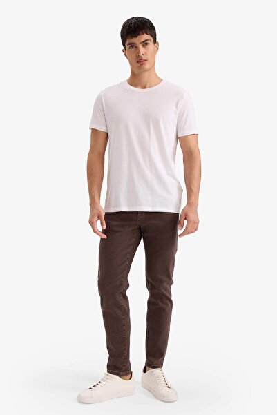 DeFacto Slim Tapered Fit Dar Kalıp Normal Bel Daralan Paça Jean Pantolon F404...