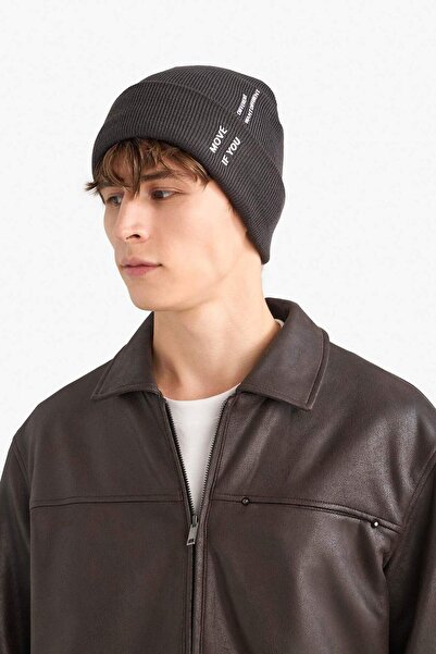 DeFacto Men's Printed Knitwear Beanie A5068Ax25Wn