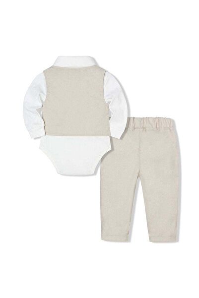 Kidohug Costum elegant pentru băieți, Little Vanilla, bej
