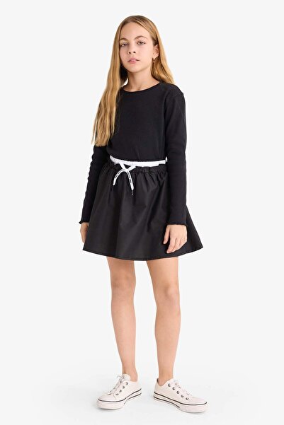 DeFacto Пола с еластична талия от 100% памук за момичета G3231A825AU