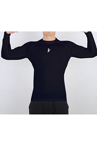 FIGHTR Erkek Compression Uzun Kollu Spor Tişört Slim Fit Fitness Gym Antrenma...